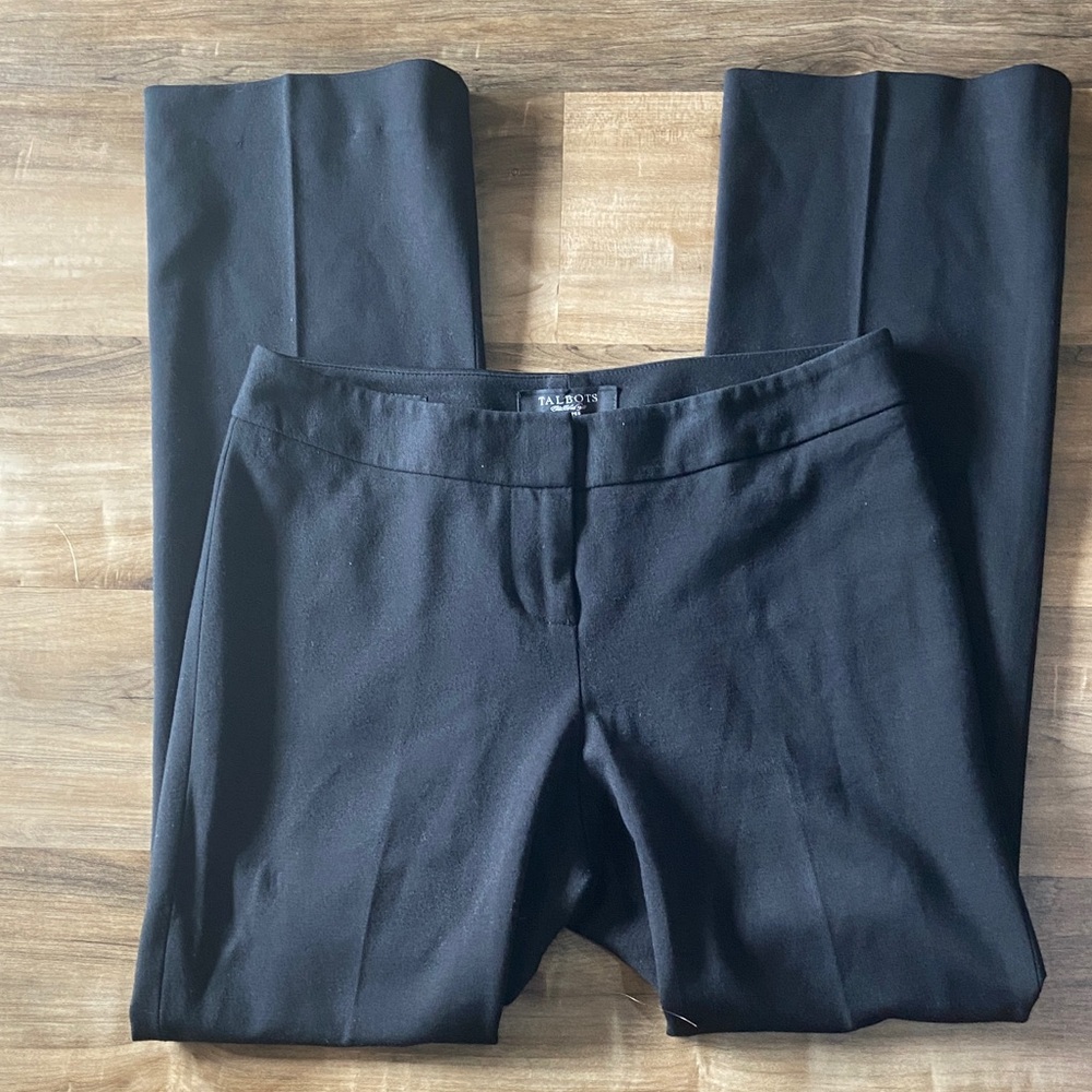 Talbots Black Straight-Leg Dress Pants